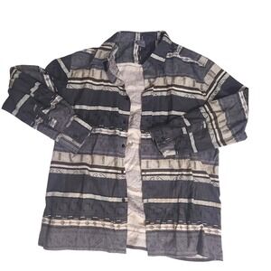Claudio Nucci Mens Large Long Sleeve Button Down Shirt Y2K Geometric Print
